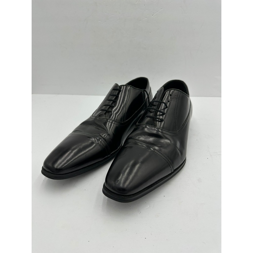 Versace Collection Leather Cap Toe Oxford Dress Shoe Medusa Heel Size 45 US 11.5